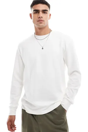 Cotton On Cotton On - Hvid løstsiddende T-shirt med lange ærmer i vintage-stil