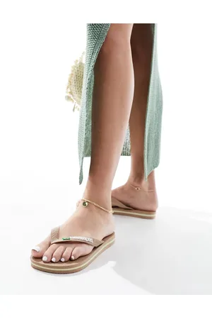 Havaianas Brazil - Rosaguldfarvede unisex-klipklappere med logo-Neutral