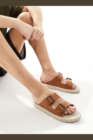 ASOS Gyldenbrune espadrille-sandaler med to remme