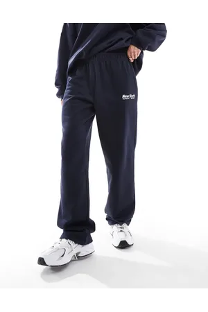 ONLY Joggingbukser med lige ben og "New York"-print - Del af sæt
