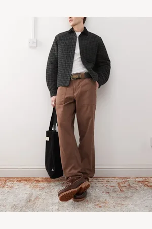 Timberland Goffstown - Vasket brune bukser med lommer i kanvas