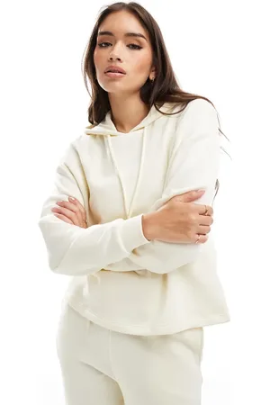 Pieces® Sweatshirt-hættetrøje i neutral - Del af sæt-Hvid