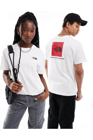 The North Face North Face - Red Box - T-shirt med print bagpå i hvid