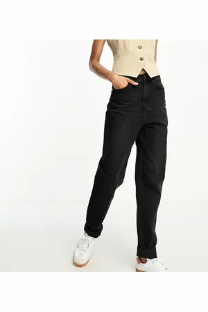 ASOS ASOS DESIGN Tall - Sorte afslappede mom-jeans med høj talje