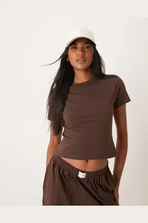 Six Stories Espressofarvet og blød baby-T-shirt - Del af sæt-Brun