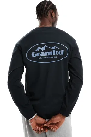 Gramicci T-shirt med lange ærmer og bjerggrafik