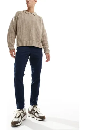 ASOS Tapered chinos i navy