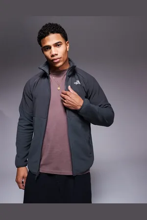 The North Face Glacier - Grå kraftig fleece med gennemgående lynlås
