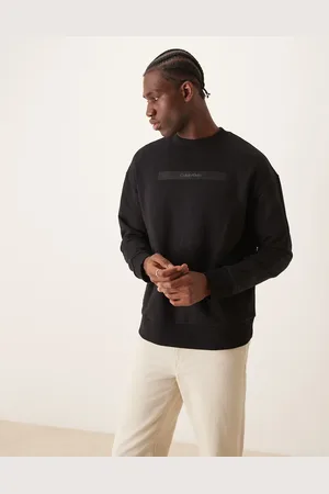 Calvin Klein Sort sweatshirt med broderet logo
