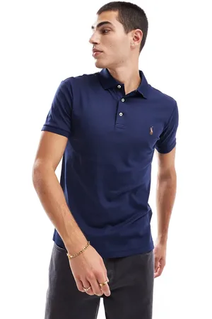 Ralph Lauren Pima-polo i smal pasform med multiplayer-logo fra