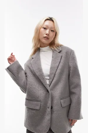 Topshop Blazer i børstet uld