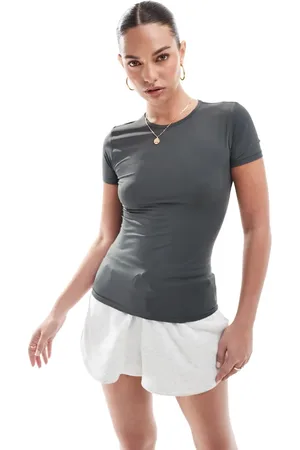 Pull&Bear Grå baby-T-shirt med korte ærmer i polyamid