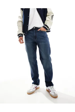 Farah Norwood - Indigoblå løstsiddende jeans med slidt look