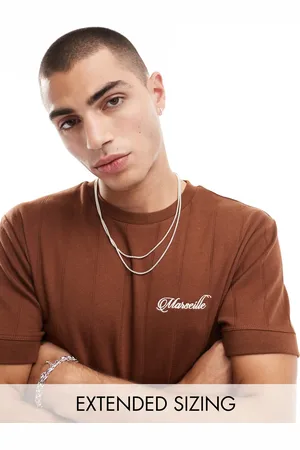 ASOS Brun T-shirt med bybrodering på brystet