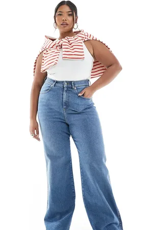 Dr Denim Blå jeans med lige ben og slidt finish