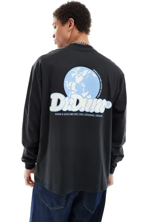Dr Denim Reno - Afslappet, langærmet og T-shirt med grafisk rygprint