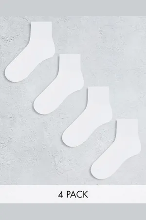 Lindex Pakke med 4 par ribstrikkede sports-ankelsokker i