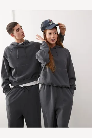 Reclaimed Unisex - Vasket oversized hættetrøje i firkantet pasform