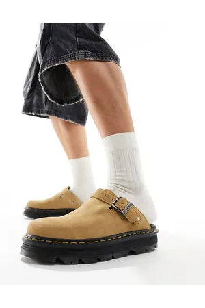 Dr. Martens ZebZag - Gyldenbrune mules i ruskind