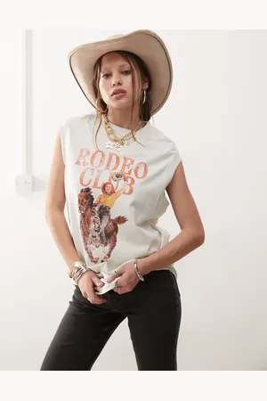 Wrangler Vintage-hvid top med 