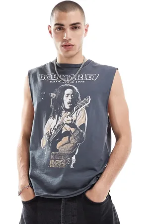 Reclaimed Og forvasket tanktop med licenseret Bob Marley-print