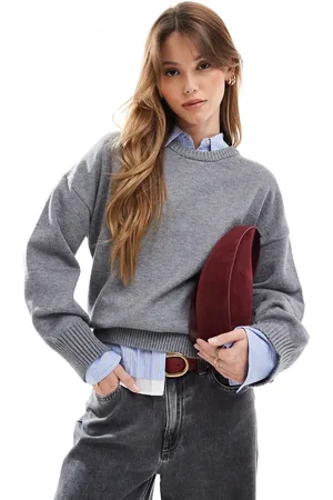 Cotton On Cotton On - Lux - Gråmeleret sweater med rund hals