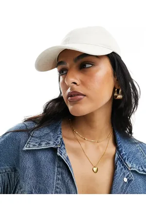Accessorize Cremehvid baseball-kasket i bomuld