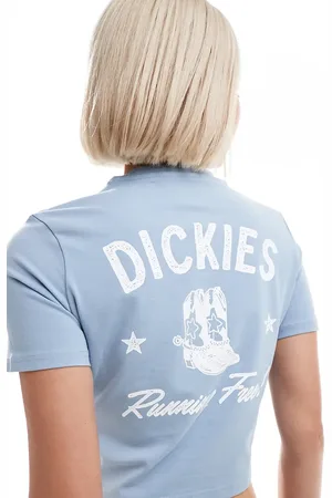 Dickies Petersburg - Lyseblå baby-T-shirt med westernmotiv - Kun hos ASOS