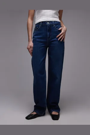 Tommy Hilfiger Layla - Mørkeblå og forvaskede jeans med smalle lige ben