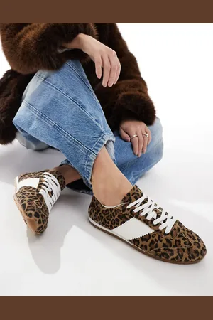 Schuh Meredith - Sneakers med leopardprint i ruskind-Multifarvet