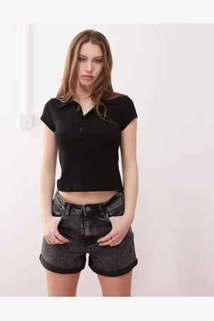 Noisy May Moni - Denimshorts med høj talje i vask