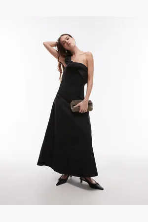 ARKET Oneshoulder-maxikjole med korset- og snoet stropdetalje