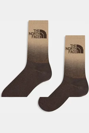 The North Face Pakke med 2 par grønne og brune sokker med logo og ombré-effekt
