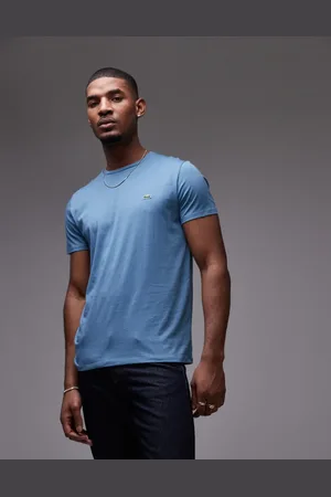 Lacoste Skiferblå T-shirt i pimabomuld