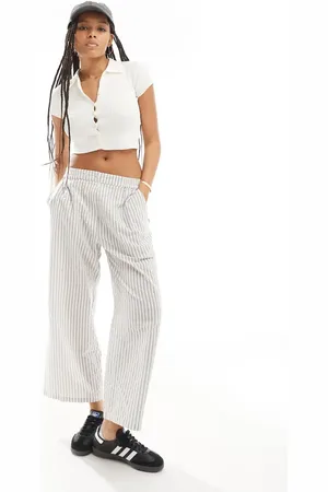 ASOS Orange cropped pull-on-bukser med taljebånd med knapper-Multifarvet