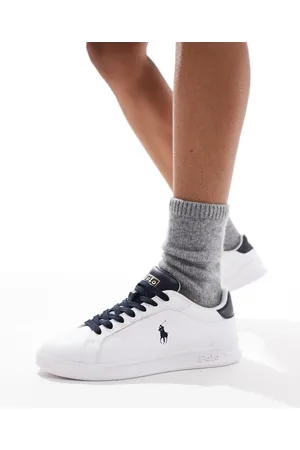 Ralph Lauren Heritage Court - Sneakers i hvid/marineblå