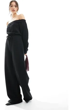 Miss Selfridge Offshoulder-jumpsuit i jersey med brede ben