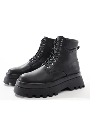 ASOS Sorte snørestøvler med chunky sål