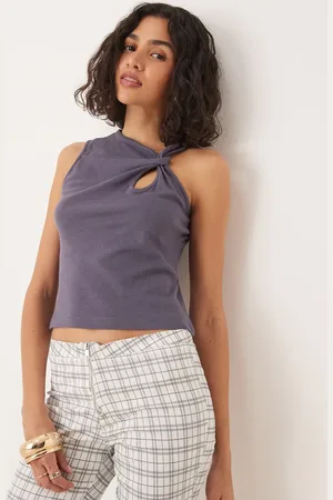 ASOS Skifergrå tanktop med snoet detalje
