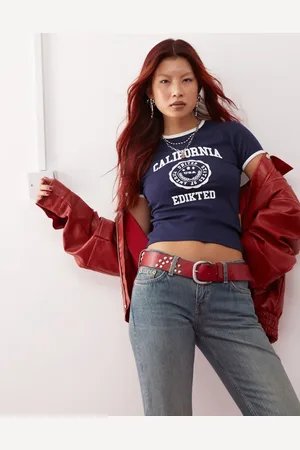 Edikted T-shirt med pyntekanter og 