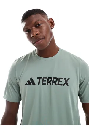 adidas Adidas - Terrex - Salviegrøn T-shirt med stort logo