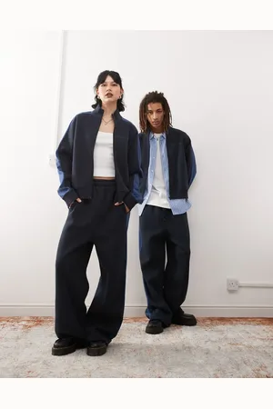 Reclaimed Unisex-joggingbukser med sidestriber
