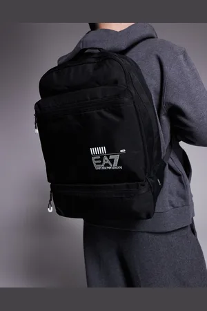 EA7 Armani - - Sort rygsæk med logo