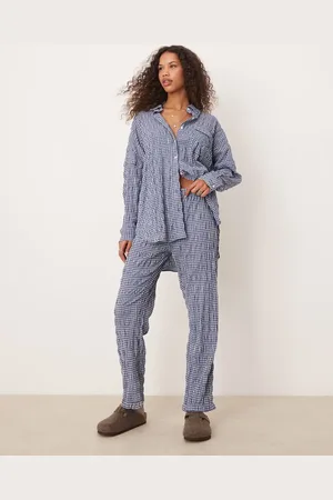 Free People Marineblå pyjamasbukser med tekstur - Del af sæt