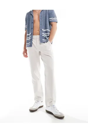 River Island Elegante pull on-joggingbukser i hvid-Neutral