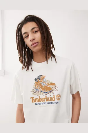 Timberland Hvid T-shirt med 