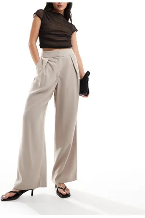 River Island Bukser med vide ben-Neutral
