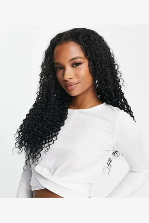 Easilocks X Kaz - Clip-in-hårextensions med krøller på 15 " - Kun hos ASOS-Brunette