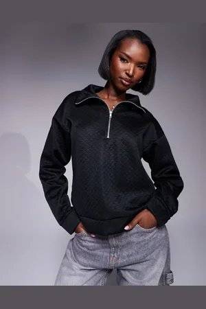 ASOS Sweatshirt med halv lynlås og vatteringer
