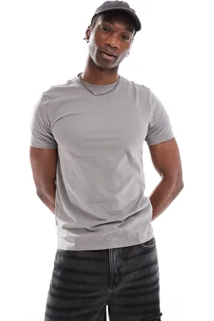 AllSaints Brace - Grå T-shirt i børstet bomuld
